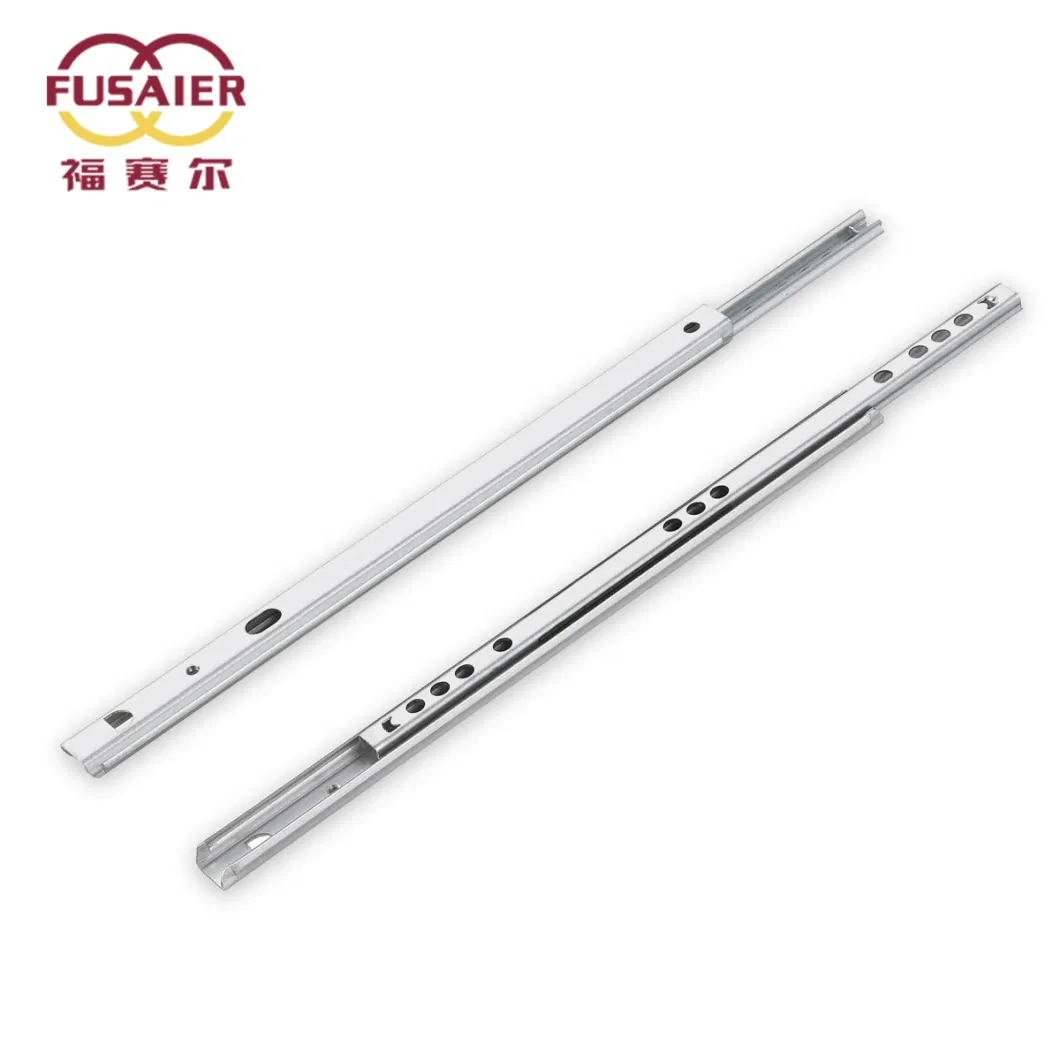 17 mm Cabinet Two Way Partial Extension Telescopic Drawer Ball Drawer Slide